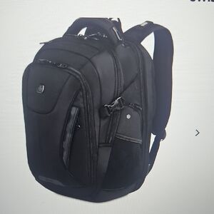 SwissGear Black Backpack with Multiple Compartments